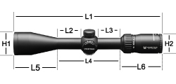 Afmeting Vortex Diamondback HP 2-8x32 Richtkijker