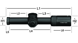 Viper PST GEN II 1-6x24 afmetingen