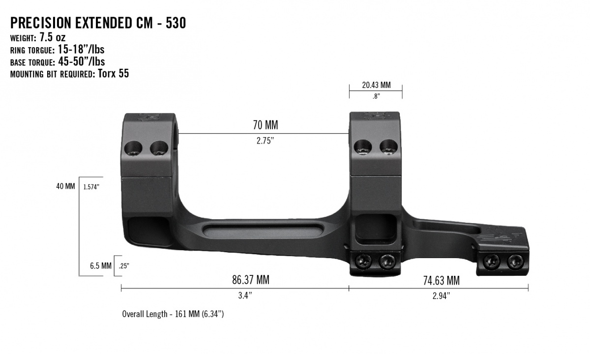 Vortex Precision Extended Cantilever 35mm 20 moa maten