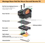 Vortex Razor Mount Red Dot Dovetail Beretta 92