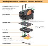 Vortex Razor Mount Red Dot Dovetail Beretta 92_