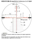 Vortex Viper PST Gen II 3-15x44 FFP richtkijker, EBR-2C Dradenkruis (MRAD) tactical scope_