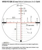 Vortex Viper PST Gen II 3-15x44 FFP richtkijker, EBR-2C Dradenkruis (MOA) tactical scope_