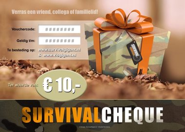 SurvivalCheque - Cadeaubon t.w.v. € 10,00